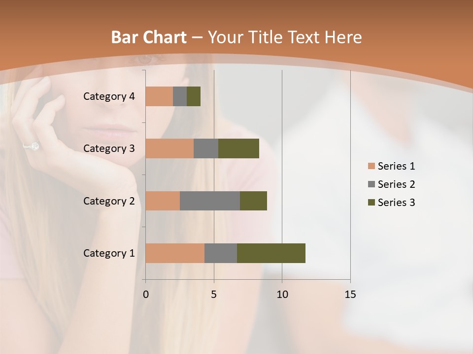 A Woman Sitting On A Couch Next To A Man PowerPoint Template