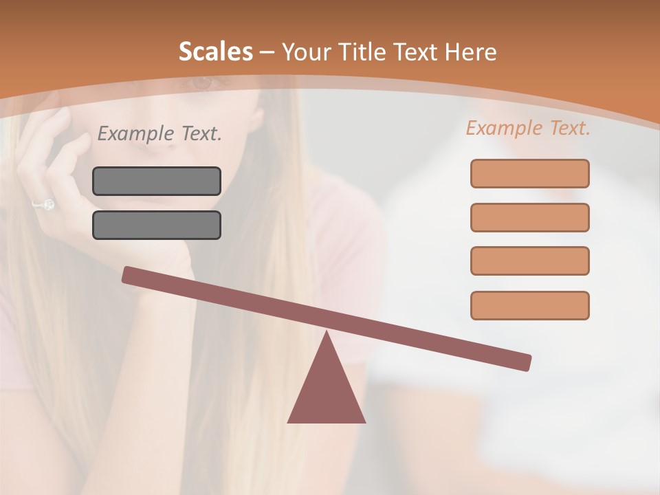 A Woman Sitting On A Couch Next To A Man PowerPoint Template