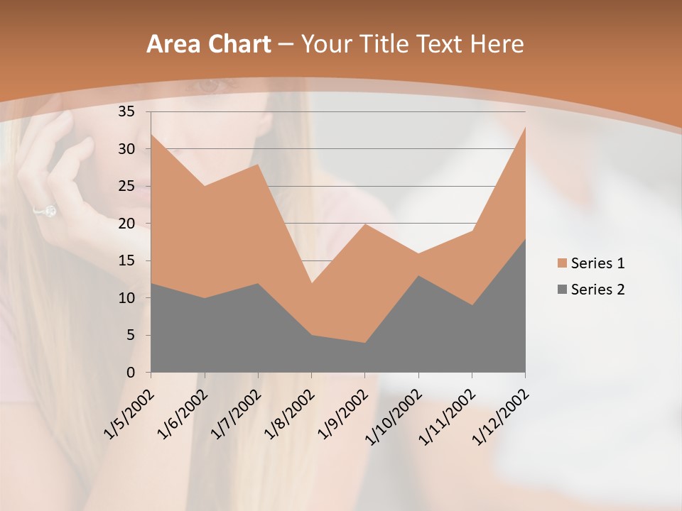 A Woman Sitting On A Couch Next To A Man PowerPoint Template