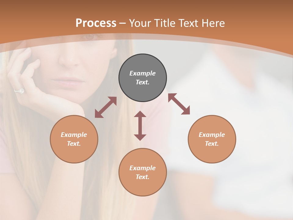 A Woman Sitting On A Couch Next To A Man PowerPoint Template