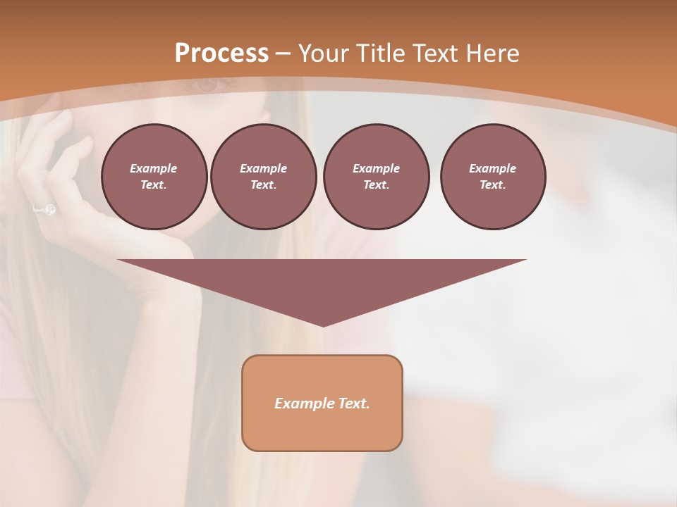 A Woman Sitting On A Couch Next To A Man PowerPoint Template