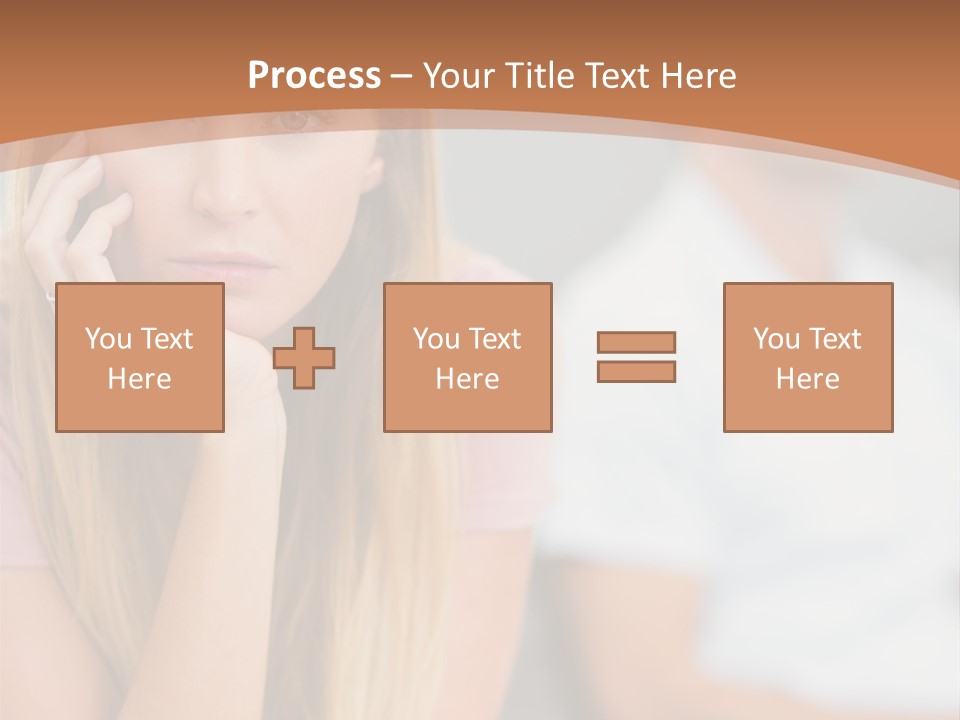 A Woman Sitting On A Couch Next To A Man PowerPoint Template