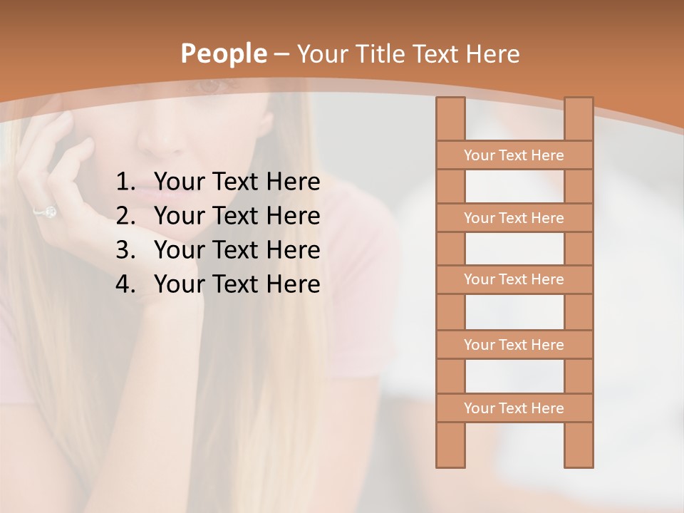 A Woman Sitting On A Couch Next To A Man PowerPoint Template