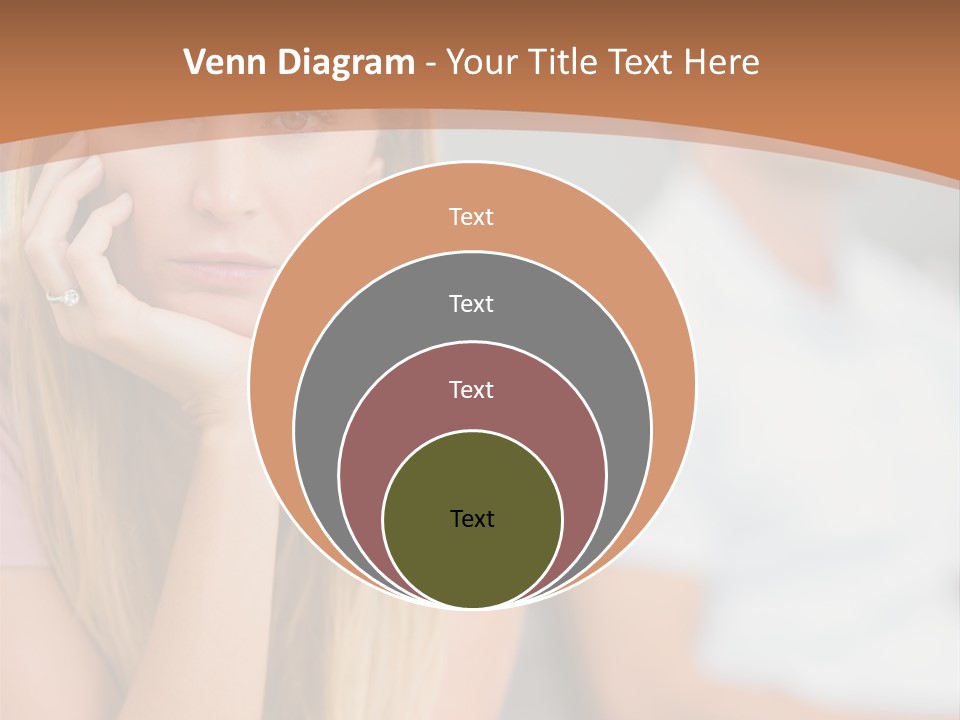 A Woman Sitting On A Couch Next To A Man PowerPoint Template