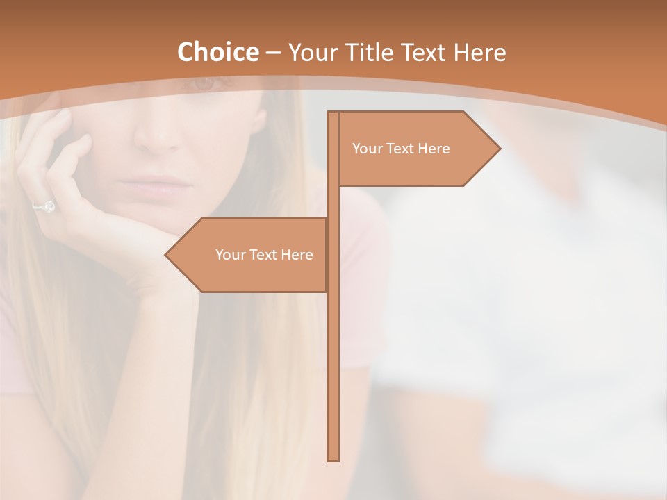 A Woman Sitting On A Couch Next To A Man PowerPoint Template