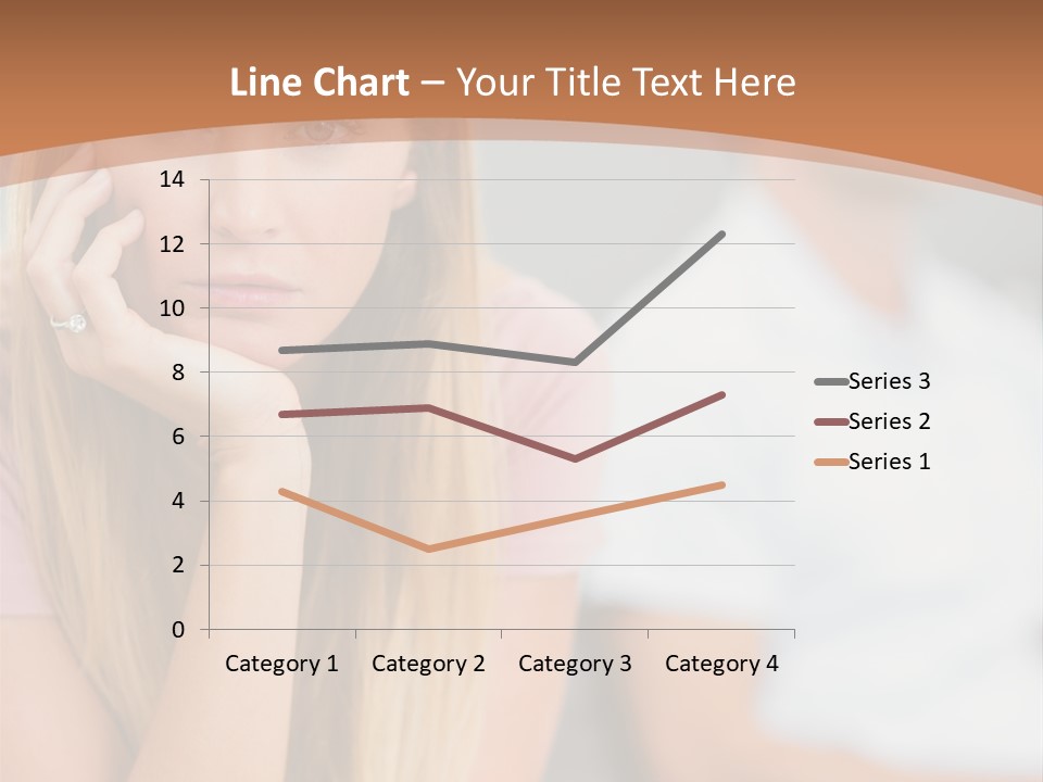 A Woman Sitting On A Couch Next To A Man PowerPoint Template