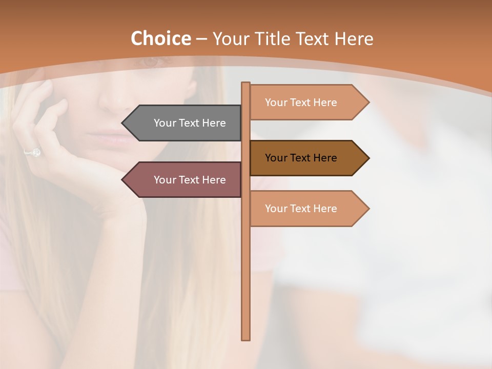 A Woman Sitting On A Couch Next To A Man PowerPoint Template