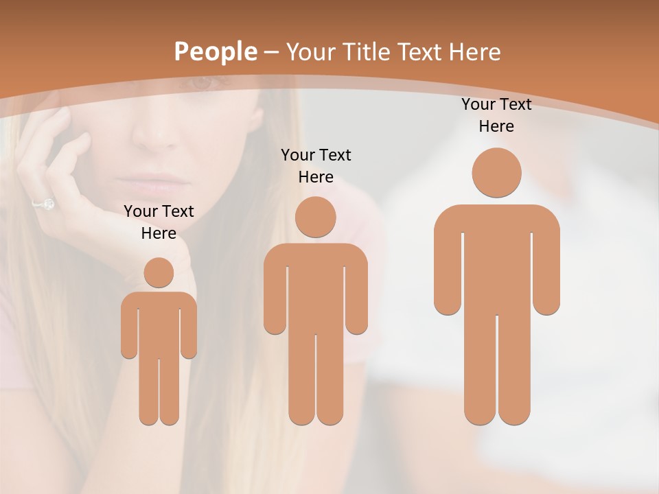 A Woman Sitting On A Couch Next To A Man PowerPoint Template