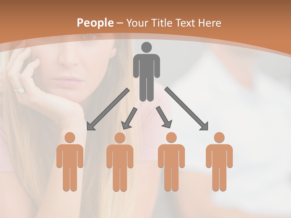 A Woman Sitting On A Couch Next To A Man PowerPoint Template