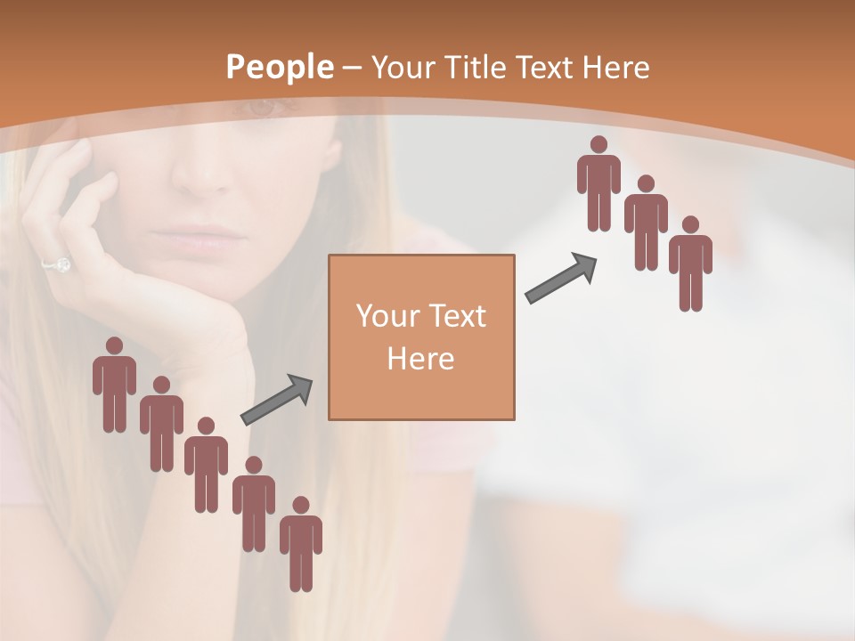 A Woman Sitting On A Couch Next To A Man PowerPoint Template