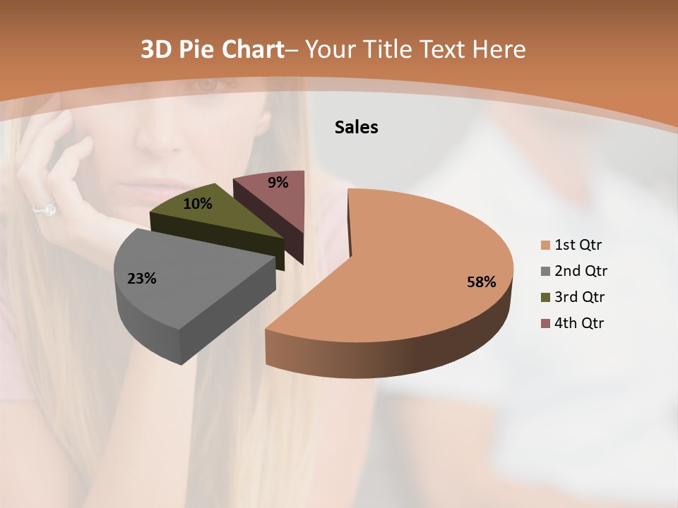 A Woman Sitting On A Couch Next To A Man PowerPoint Template