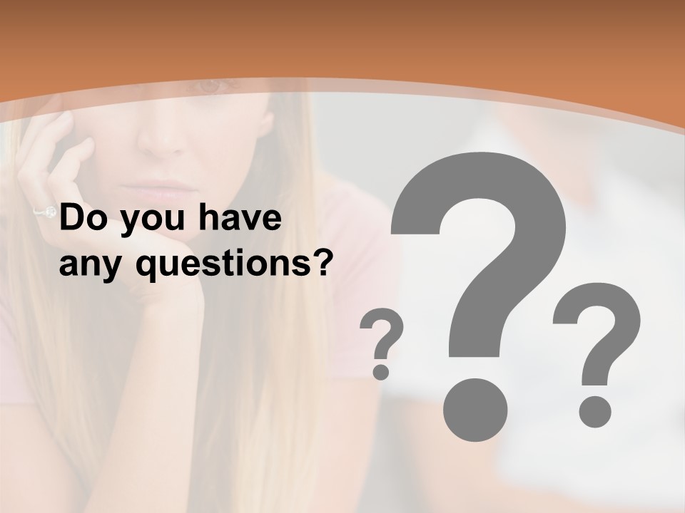 A Woman Sitting On A Couch Next To A Man PowerPoint Template