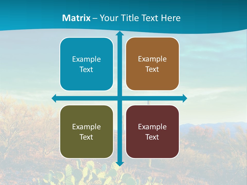 A Cactus In The Desert With A Sky Background PowerPoint Template