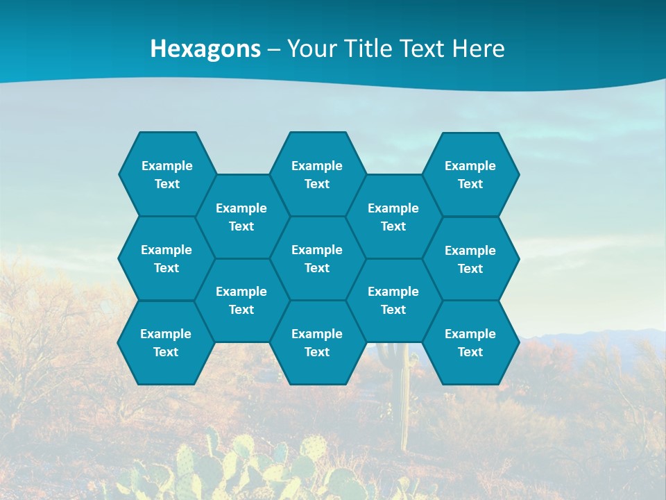 A Cactus In The Desert With A Sky Background PowerPoint Template