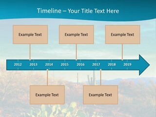 A Cactus In The Desert With A Sky Background PowerPoint Template