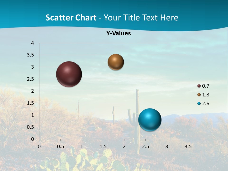 A Cactus In The Desert With A Sky Background PowerPoint Template
