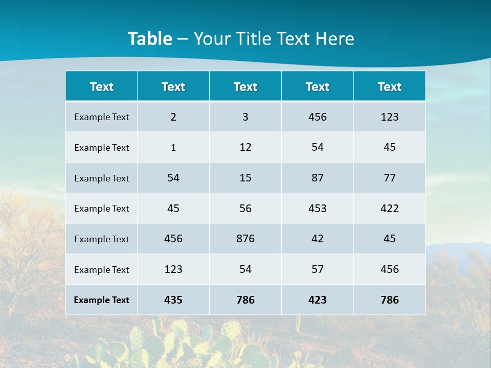 A Cactus In The Desert With A Sky Background PowerPoint Template