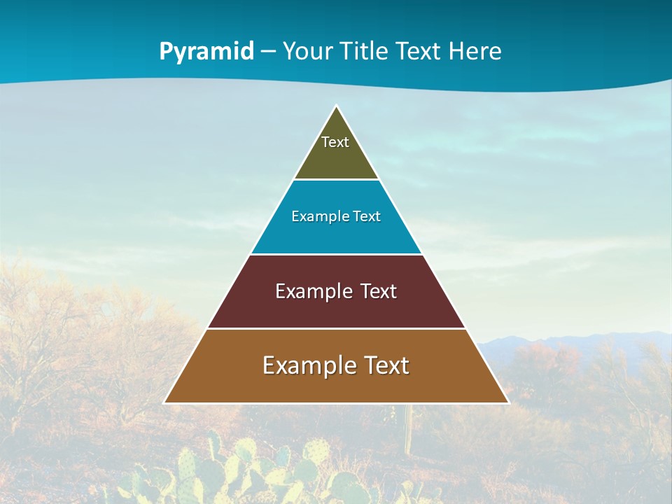 A Cactus In The Desert With A Sky Background PowerPoint Template