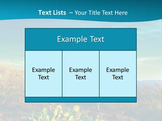 A Cactus In The Desert With A Sky Background PowerPoint Template