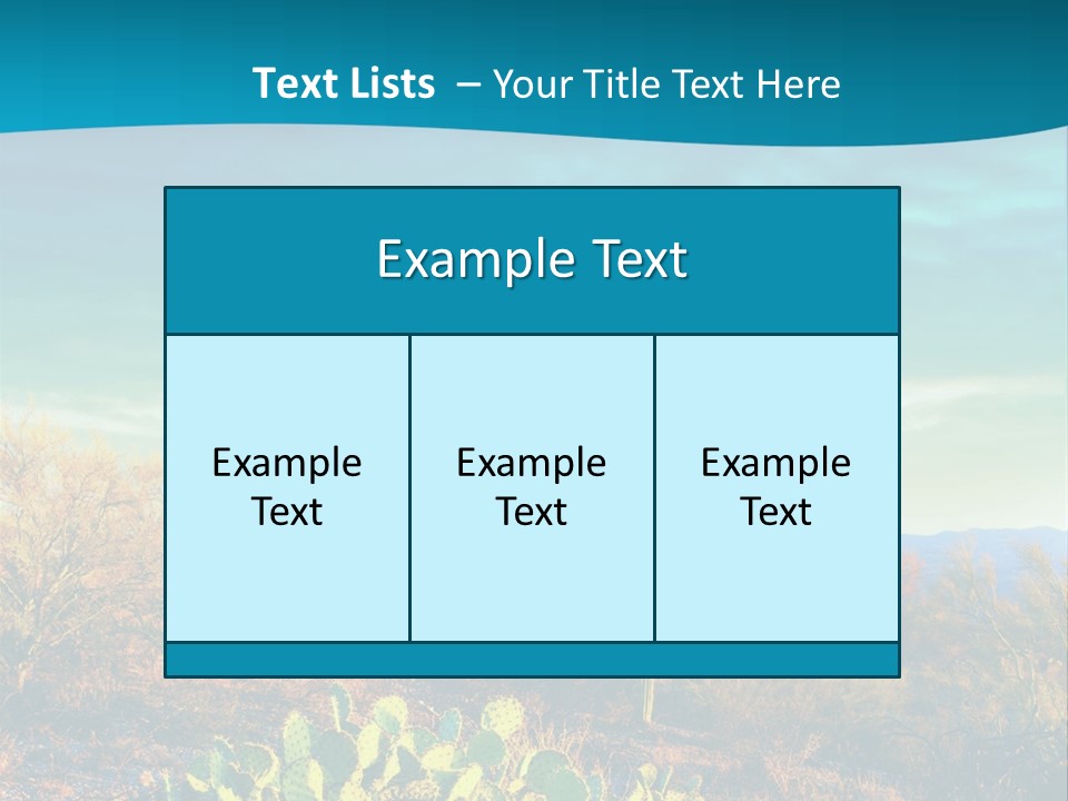 A Cactus In The Desert With A Sky Background PowerPoint Template