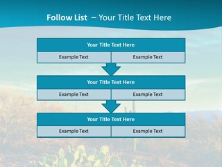 A Cactus In The Desert With A Sky Background PowerPoint Template