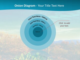 A Cactus In The Desert With A Sky Background PowerPoint Template