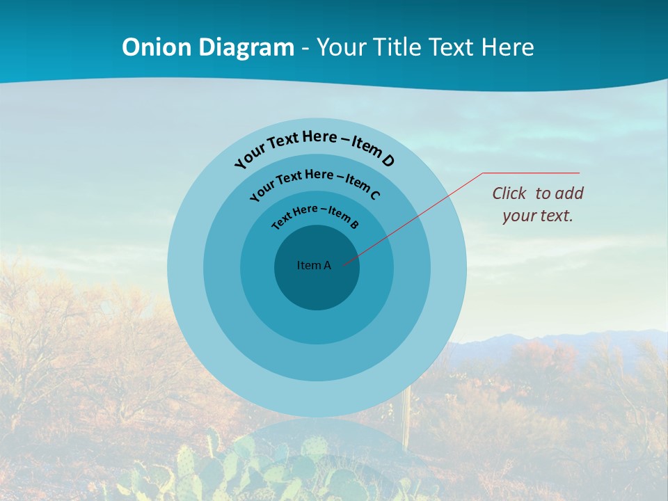 A Cactus In The Desert With A Sky Background PowerPoint Template