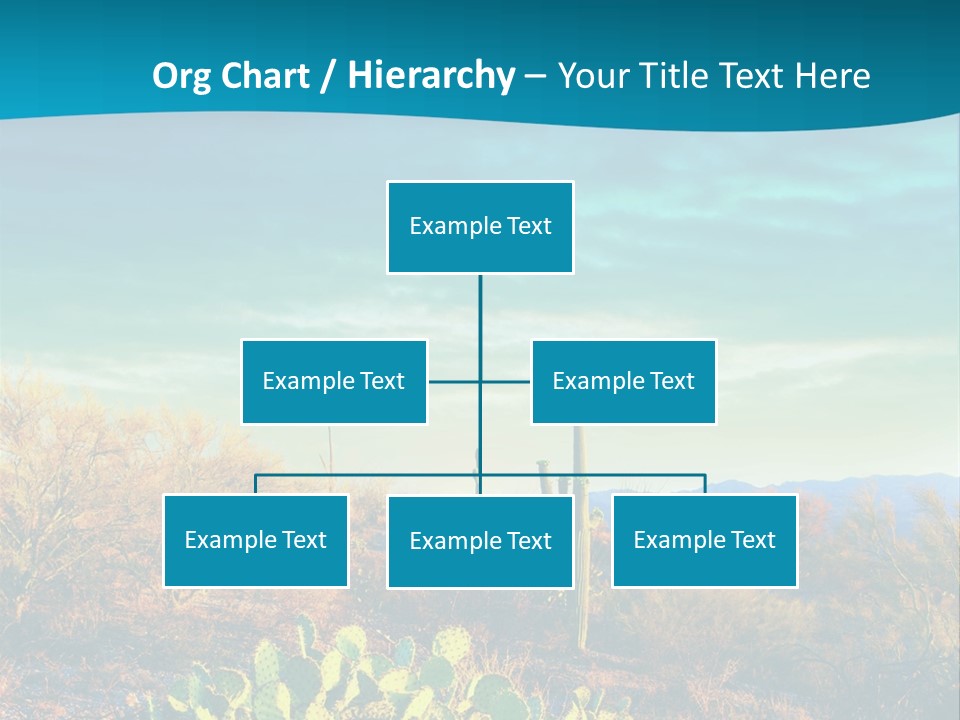 A Cactus In The Desert With A Sky Background PowerPoint Template