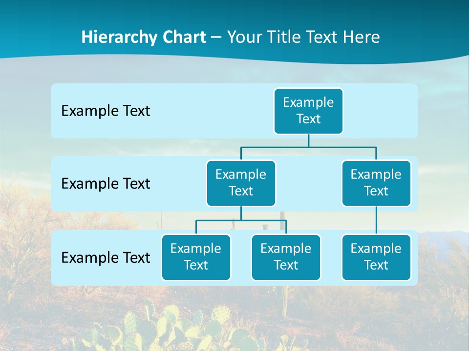 A Cactus In The Desert With A Sky Background PowerPoint Template