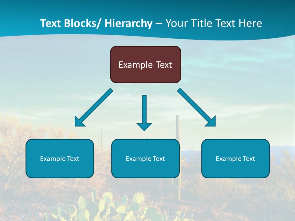 A Cactus In The Desert With A Sky Background PowerPoint Template