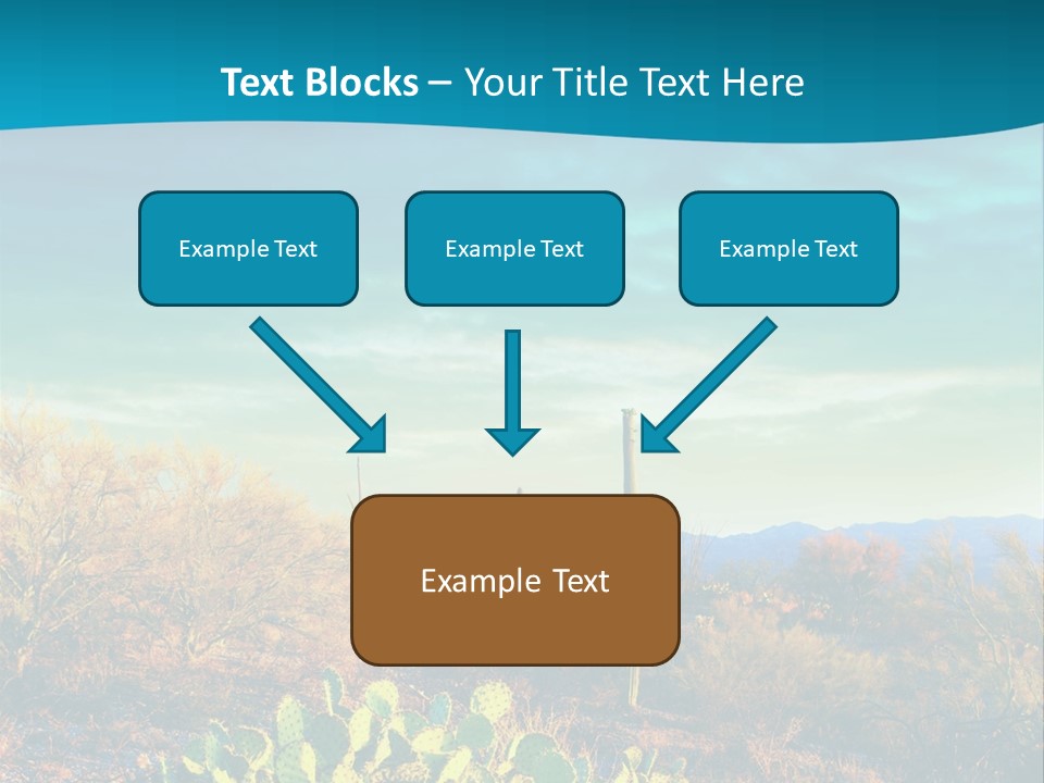 A Cactus In The Desert With A Sky Background PowerPoint Template