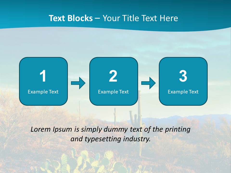 A Cactus In The Desert With A Sky Background PowerPoint Template
