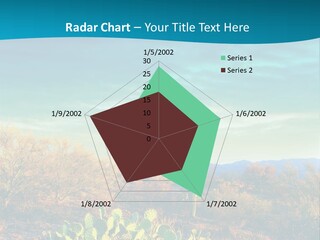 A Cactus In The Desert With A Sky Background PowerPoint Template