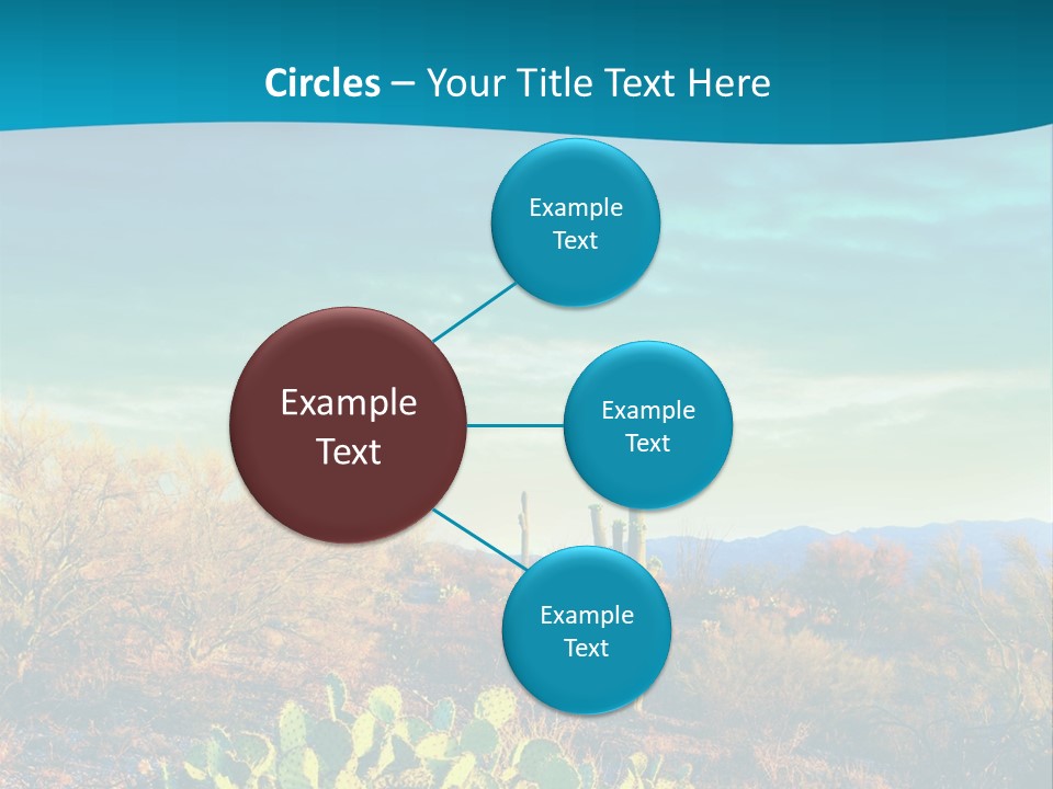 A Cactus In The Desert With A Sky Background PowerPoint Template