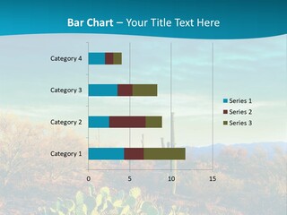 A Cactus In The Desert With A Sky Background PowerPoint Template