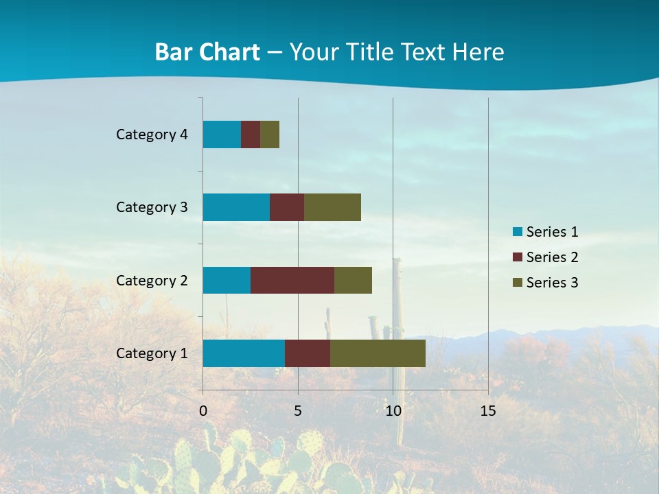 A Cactus In The Desert With A Sky Background PowerPoint Template