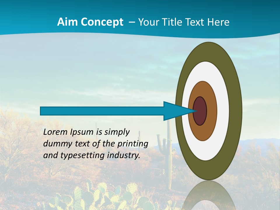 A Cactus In The Desert With A Sky Background PowerPoint Template