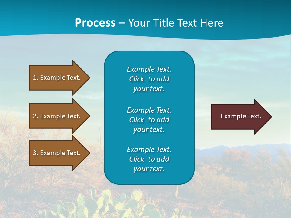 A Cactus In The Desert With A Sky Background PowerPoint Template