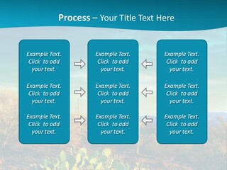 A Cactus In The Desert With A Sky Background PowerPoint Template