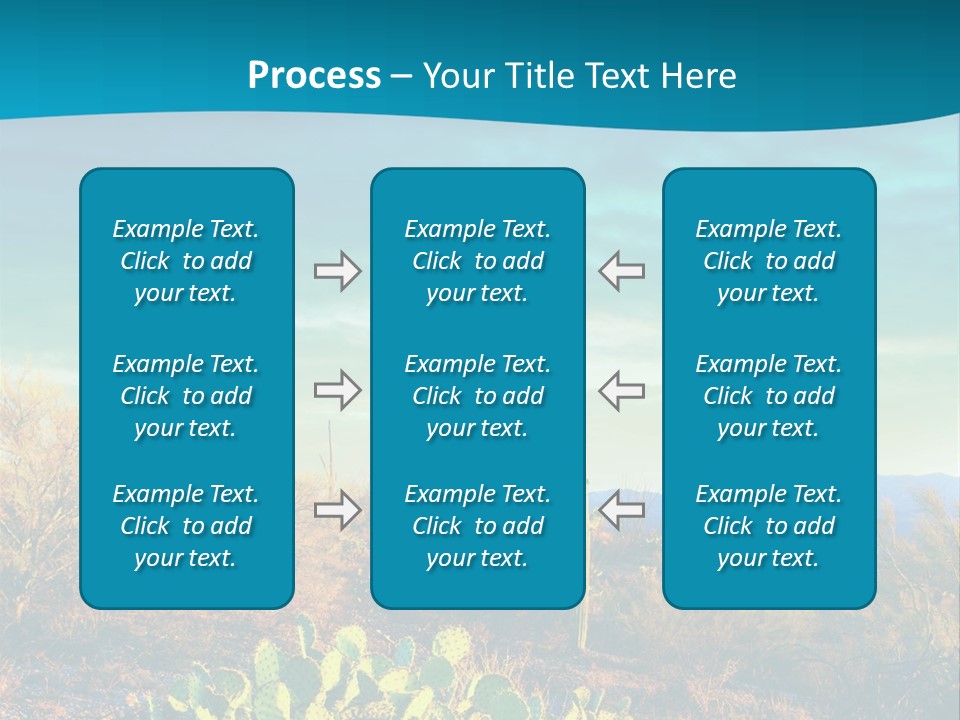 A Cactus In The Desert With A Sky Background PowerPoint Template