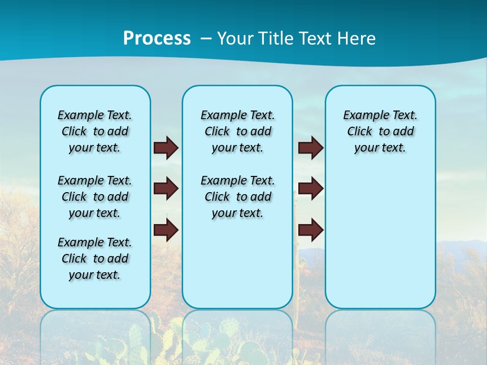 A Cactus In The Desert With A Sky Background PowerPoint Template