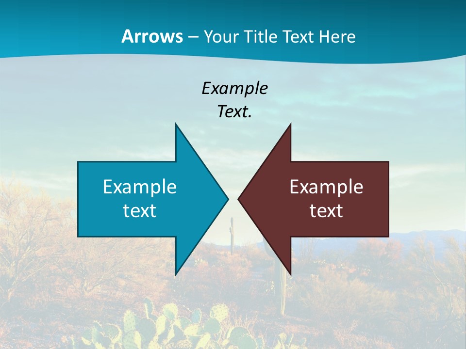 A Cactus In The Desert With A Sky Background PowerPoint Template