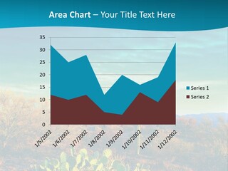 A Cactus In The Desert With A Sky Background PowerPoint Template