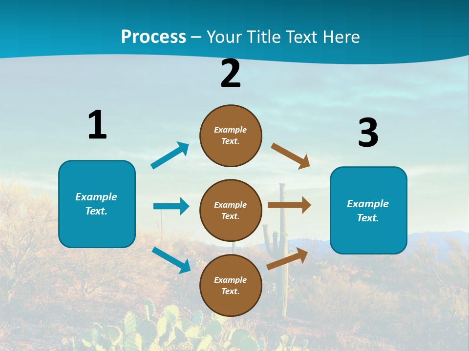 A Cactus In The Desert With A Sky Background PowerPoint Template