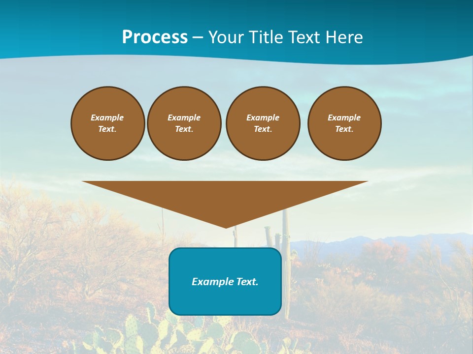 A Cactus In The Desert With A Sky Background PowerPoint Template