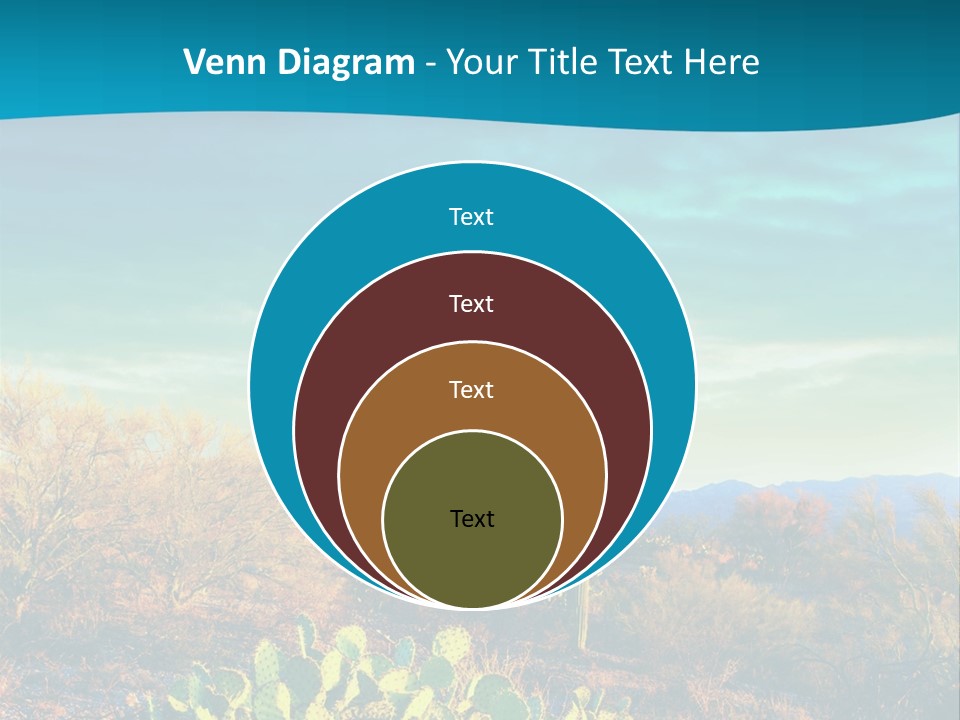 A Cactus In The Desert With A Sky Background PowerPoint Template