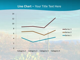 A Cactus In The Desert With A Sky Background PowerPoint Template