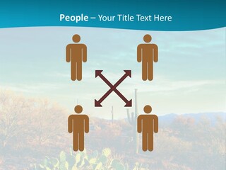 A Cactus In The Desert With A Sky Background PowerPoint Template