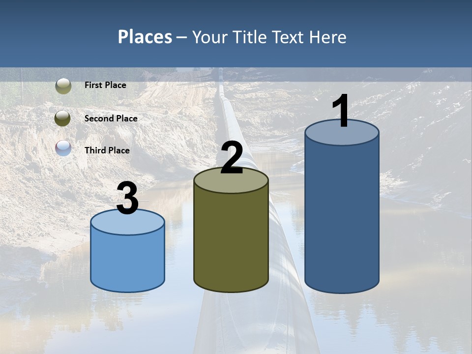 A Large Pipe In The Middle Of A Body Of Water PowerPoint Template