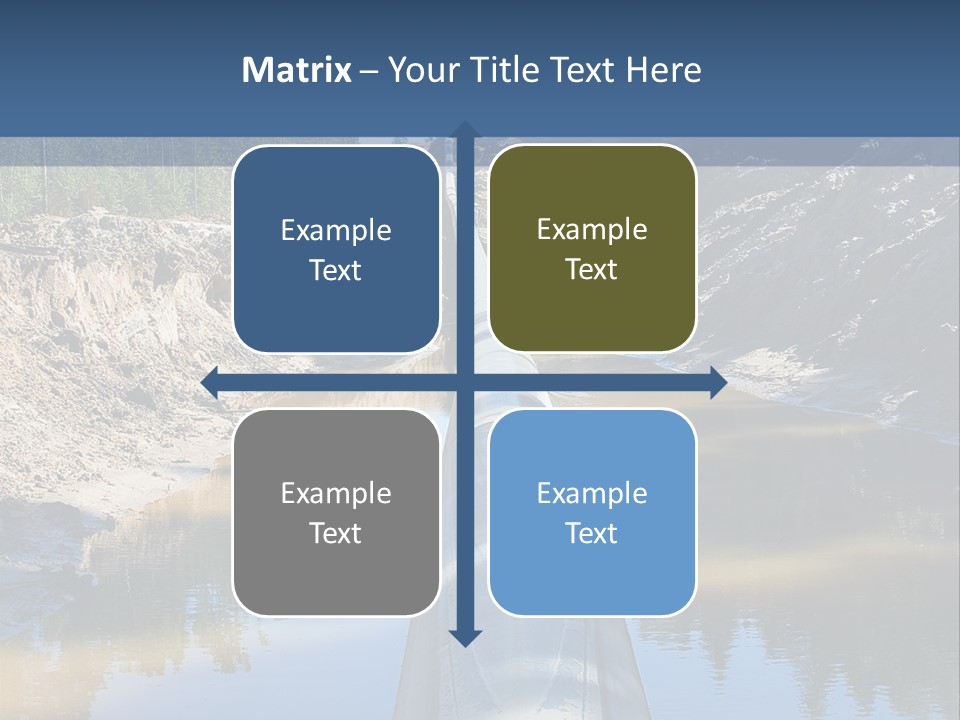 A Large Pipe In The Middle Of A Body Of Water PowerPoint Template